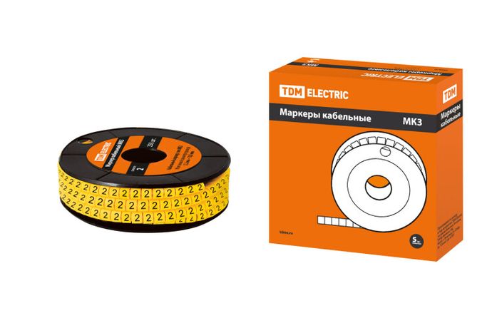 Маркер МК3 - 6мм символ "2" 350шт/ролл | SQ0511-0052 TDM