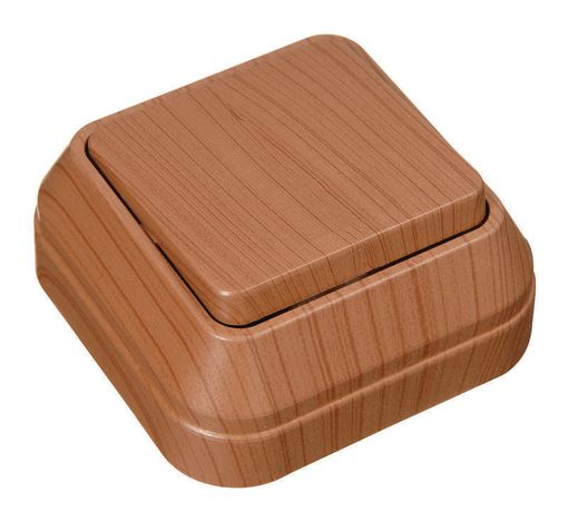 Выключатель одноклавишный наружный орех - 45401 Makel