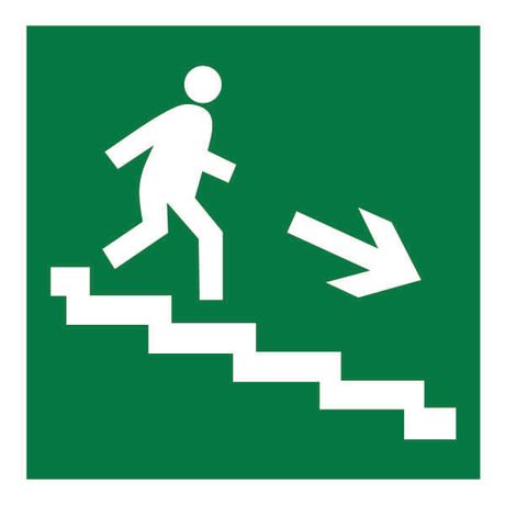 Пластина Напр. к эвакуац. выходу по лестн. вниз (прав.) PP-36162.E13 - a18632 BS