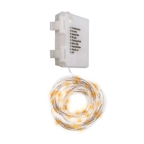 Гирлянда декоративная питание от ЭП DC-G03-120Y, 120 желт. microLED, 12.1 м., 8 реж., 3xAA, IP44 | .5047792 ФАZА ФАЗА