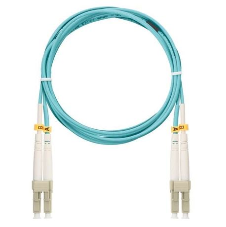Патч-корд NMF-PC2M3C2-LCU-LCU-002 волоконно-оптический соед. многомод. 50/125мкм стандарта ОМ3 LC/UPC-LC/UPC двойн. LSZH нг(В)-HFLTx 2мм аква 2м NIKOMAX