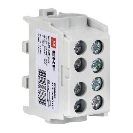 Клемма распределительная КСР с двойным винтом 2x35/2x25 серая PROxima | ksr-2.35-2.25-grey EKF