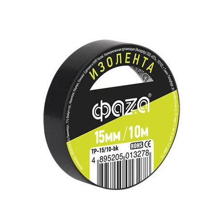 Изолента 15/10 черная TP-15/10 new | 5013278 ФАZА ФАЗА