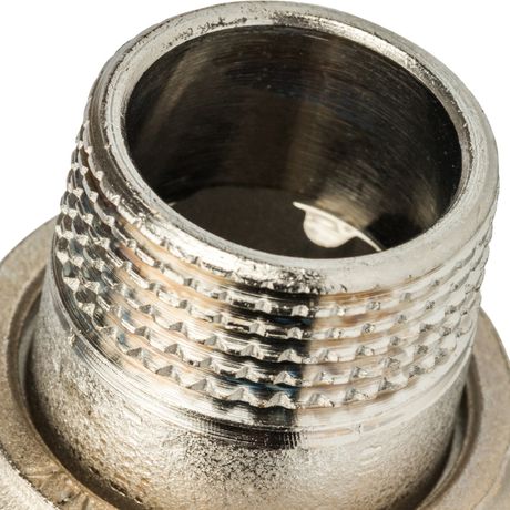 Кран шаровой со сгоном угловой 1' ВН ручка бабочка - RG008Q0M49QPCN STOUT SVB-0008-000025