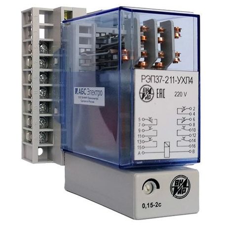 Реле промежуточное РЭП-37-211 100В AC 6/0 задн. присоед. ВНИИР A8120-02836892