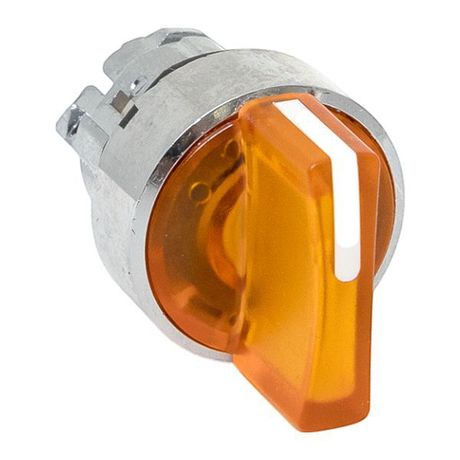 Исполнительный механизм переключателя ХB4 желтый на 2 положения с фиксацией, подсветкой короткой ручкойой IP65 - XB4BD2FL-Y-65 EKF