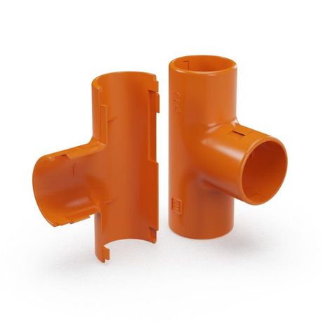Тройник разборный оранжевый d25 мм (1шт/200шт уп/кор) | PR13.02486 Промрукав Строитель