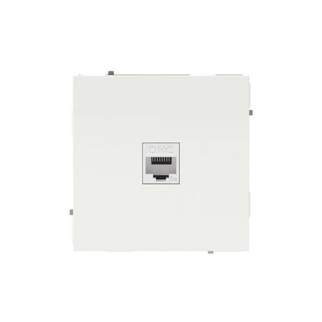 Компьютерная розетка RJ-45 без шторки, кат.5е одинарная, KANT, белый песок - 7010663 ДКС DKC арт. 7010663