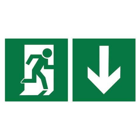 Знак безопасности NPU-6030.E39"Указ. двери эвакуац. выхода (прав.)" Белый свет a20539 BS