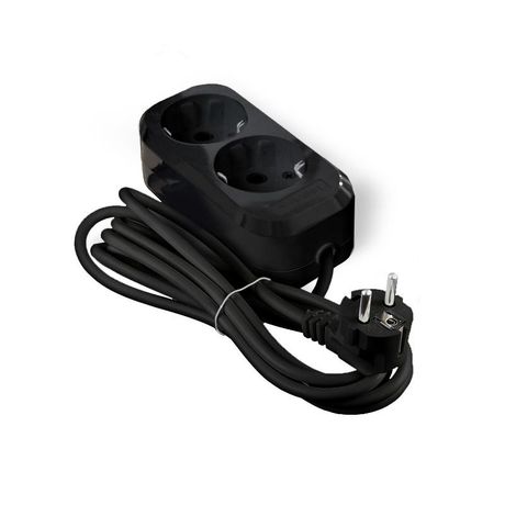 Удлинитель 2х3м с заземл. 16А IP20 Е-302 ПВС 3х1 АБС-пластик черн. UNIVersal 2176 Союз