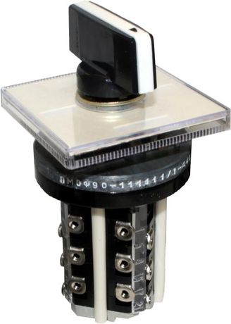 Переключатель ПМОВ-222222/I-Д61 У3 6.3А 380В с самовозвратом 45-0-4град. уст. монтаж. стороны панели IP10 Электротехник ET522297