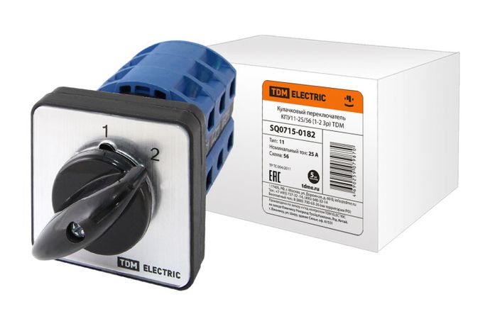 Кулачковый переключатель КПУ11-25/56 (1-2 3р) - SQ0715-0182 TDM