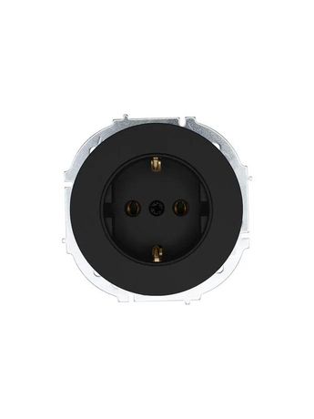 Розетка 1-м OSEN IP20 16А с заземл. ПБТ механизм черн. бархат LEZARD 743-4288-122B