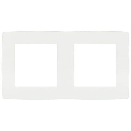 Рамка для розеток и выключателей ЭРА Серия 12 12-5002-01М на 2 поста, белый матовый | Б0065736