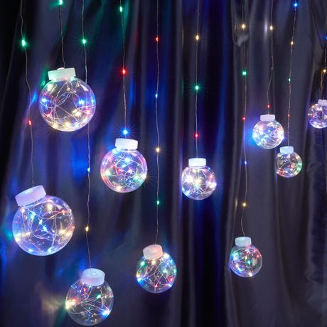 Гирлянда "бахрома с шариками" USB 200 LED мульти, длина 3*0,8м, IP20, сетевой шнур 2м в комплекте , CL592 | 41643 FERON