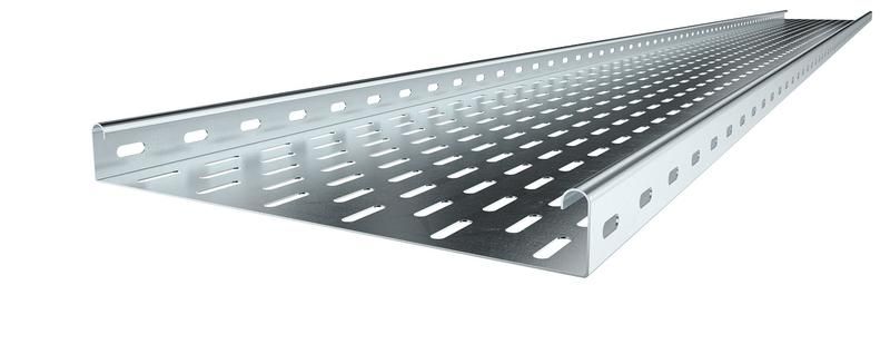 Лоток листовой кабельный LKS 340 FS RU, 35х400х3000 мм, S=0,9 перфорированный, сталь, конвейерный цинк - 6837420 OBO Bettermann