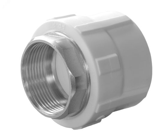 Муфта полипропиленовая PPR комбинированная ВР под ключ 32х1' - 9111003201кл Политэк