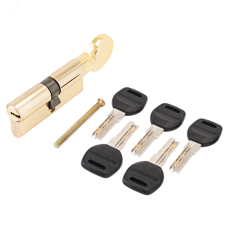 Механизм цилиндровый для врезных замков, АЛЛЮР HD FG 80-5К BP(30x10x40G) золото (латунь) - 7819 ПТК