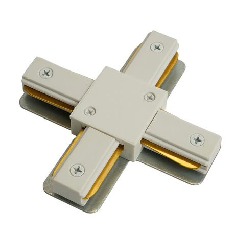 Коннектор X-образный белый для шинопровода CAB1007 - 51893 FERON