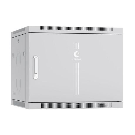 Шкаф телекоммуникационный настенный SH-05F-9U60/60m 19дюйм 9U 600х600х501мм дверь метал. сер. (RAL 7035) Cabeus 7106c