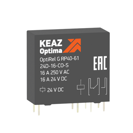 Реле промежуточное OptiRel G RP40-61-24D-16-NO-S | 281037 КЭАЗ