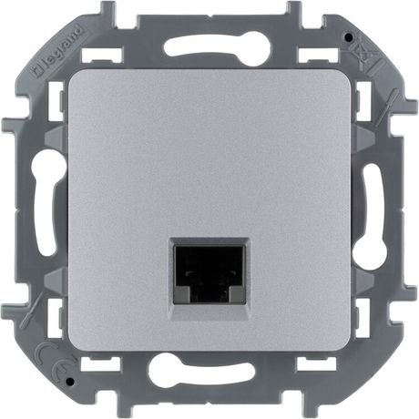 Информационная розетка RJ 45 категория 6 UTP Inspiria алюминий | 673832 Legrand