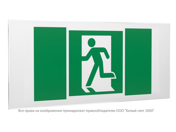 Знак безопасности PS-50206.E01-01''Выход здесь (лев.)'' - a20697 BS