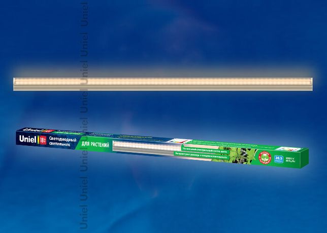 Светильник светодиодный для растений 560мм, выкл на корпусе ULI-P10-18W/SPFR IP40 SILVER спектр фотосинтеза | UL-00001262 Uniel