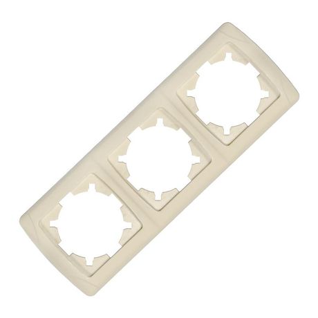 Маргарита рамка трехместная горизонтальная сл.кость (ivory) (еврослот) - МР003Г-I Союз