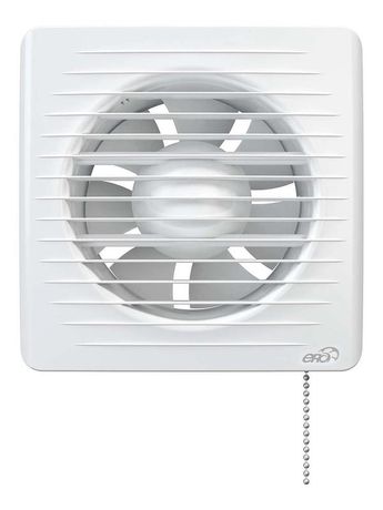 Вентилятор вытяжной осевой D125 с антимоскитн. сеткой шнур. тягов. выключателем ERA 5-02 ЭРА 5S-02