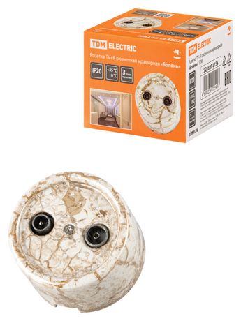 Розетка TV+R оконечная мраморная «Болонь» | SQ1820-0155 TDM