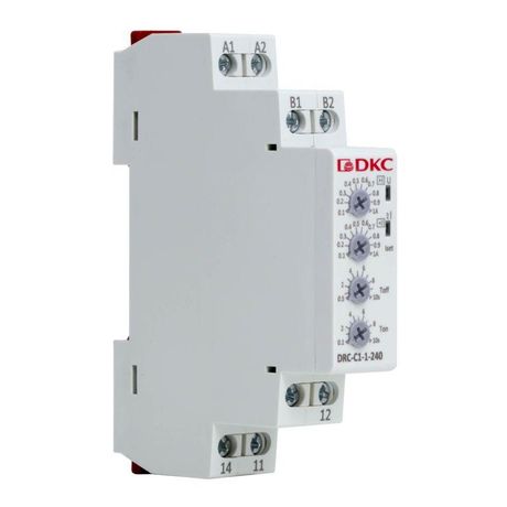 Реле контроля тока, тип DRC, 0.1-1А, конфигурация контакта 1CO, 24-240 AC/DC | DRC-C1-1-240 DKC ДКС
