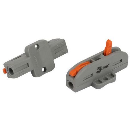 Клемма проходная с монтажной площадкой 222-2411Р рычагами 1 полюс 0.08-2.5/4 мм2 NO-225-452 (упаковка 2 шт.) - Б0067941 ЭРА