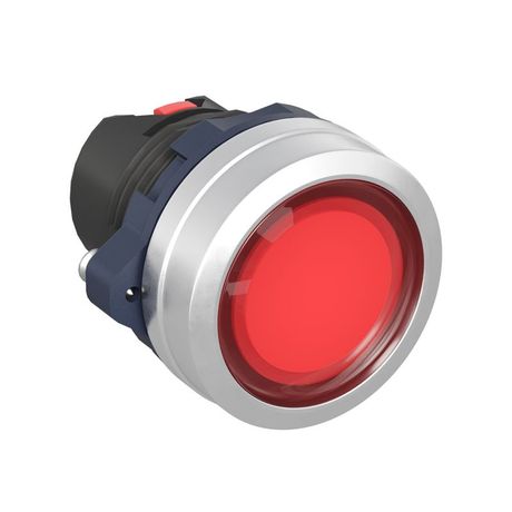 Головка кнопки плоская прозрачная с фиксацией, красная, алюминий | M22P-FLLRA DKC ДКС