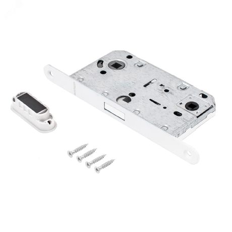 Защёлка Аллюр АРТ ML 96WC-50 W белая ХЕДЕР с фиксатором МАГНИТНАЯ - 14132 ПТК