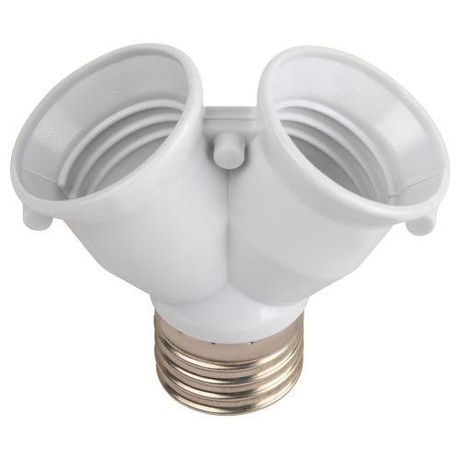 Эра Б0069587 Патрон-разветвитель цокольный E27-2хE27 бел