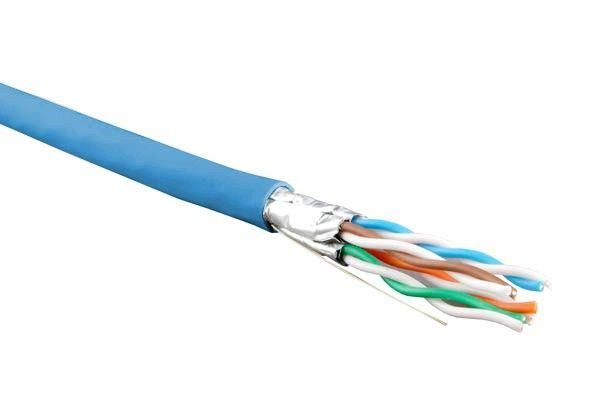 Кабель витая пара экранир. U/FTP кат.6 4 пары 23 AWG ОЖ solid кажд. в фольге LSZH нг(А)-HF -20град.C-+60град.C гарантия: 15 лет компонентн./25 системн. UFTP4-C6-S23-IN-LSZH-BL-500 син. (уп.500м) Hyperline 404361