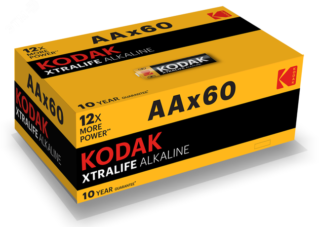 Батарейка Kodak LR6-60 (4S) colour box XTRALIFE Alkaline [KAA-60] (60/720/20160) - Б0029222