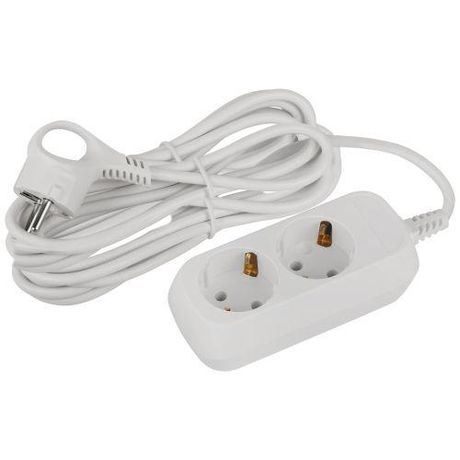 Удлинитель электрический ЭРА UDL-10-250-E Greenline 2 розетки с заземлением 5м ПВС 3x0.75мм2 | Б0065074