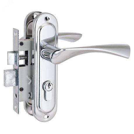 Замок врезной СТАНДАРТ 103/50 CP хром с/руч - 4845 ПТК