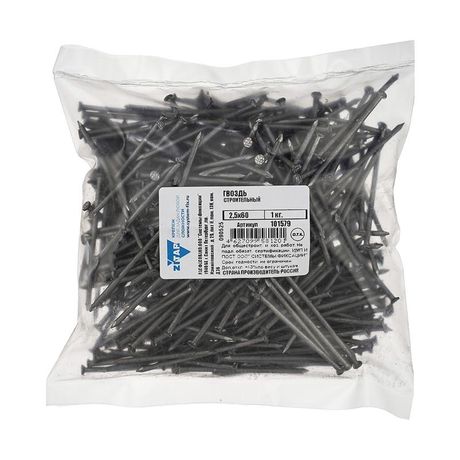 Гвоздь строительный 2.5х60 (уп.1кг) Tech-Krep/Zitar 101579
