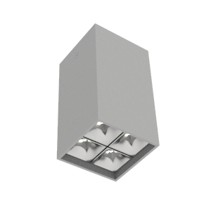 Светодиодный светильник DL-Box Reflect Multi 2x2 накладной 10 Вт 3000 К 80х80х150 мм RAL7045 серый муар DALI | V1-R0-70254-20D23-2001030 VARTON VARTA
