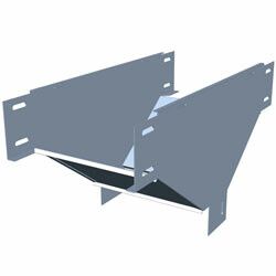 Отвод для лотка Т-образ. вертикал. вниз 100х50 сталь 1мм TDV50-100 КМ LO3459 КМ-Профиль