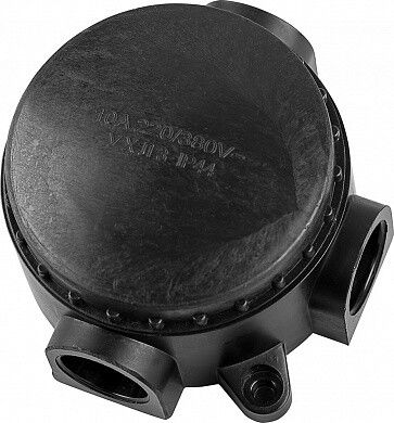 Распределительная коробка КЭМ 1-10-3М монтажная разветвительная коробка,3-х рожковая 380V, 90х44х102, черный | 29847 FERON