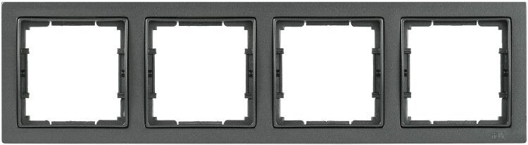 Рамка 4-м BOLERO Q1 РУ-4-БА квадрат. антрацит IEK EMB42-K95-Q1