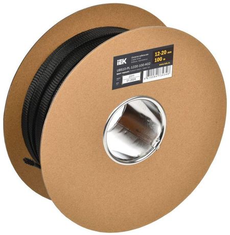 Оплетка кабельная 12-20мм полиэстер 100м черная | UBS10-PL-1220-100-K02 IEK