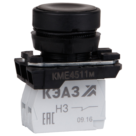 Кнопка КМЕ4510м-черный-1но+0нз-цилиндр-IP54| 273453 | КЭАЗ