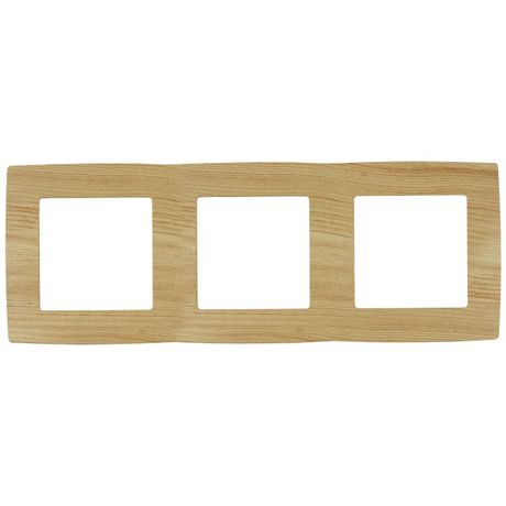 Рамка для розеток и выключателей 3 поста сосна пластик ЭРА 12 12-5003-11 - Б0019148