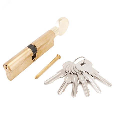 Механизм цилиндровый для врезных замков, АЛЛЮР A.G 80-6К ВР золото (латунь) - 1273 ПТК