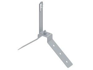 Держатель проводников 6-10 мм на угловом коньке кровли. Материал - горячеоцинкованная сталь. МД-062-ГЦ Ostec 394062